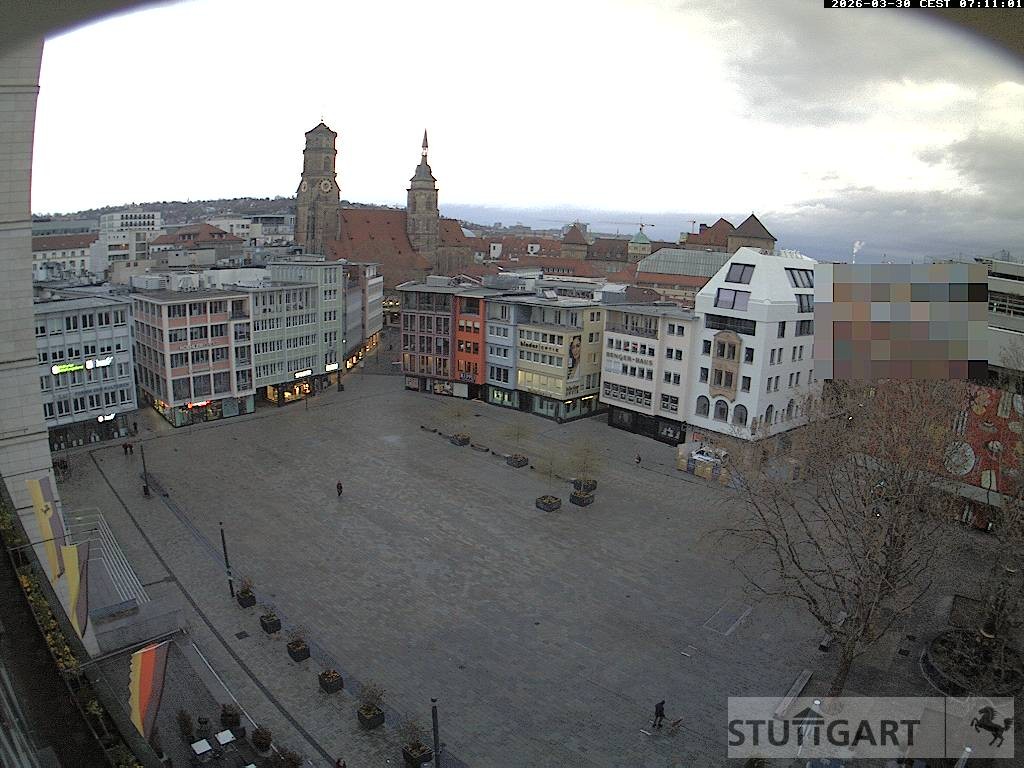 Archived image Webcam Stuttgart at the Market Square