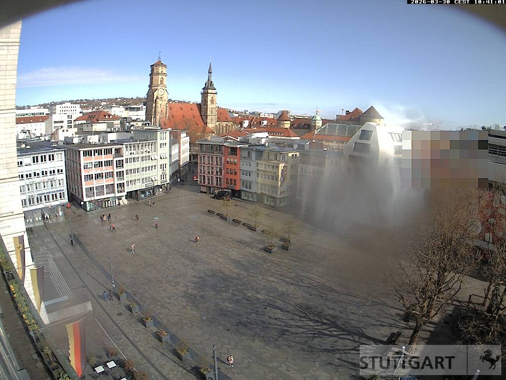 Archived image Webcam Stuttgart at the Market Square