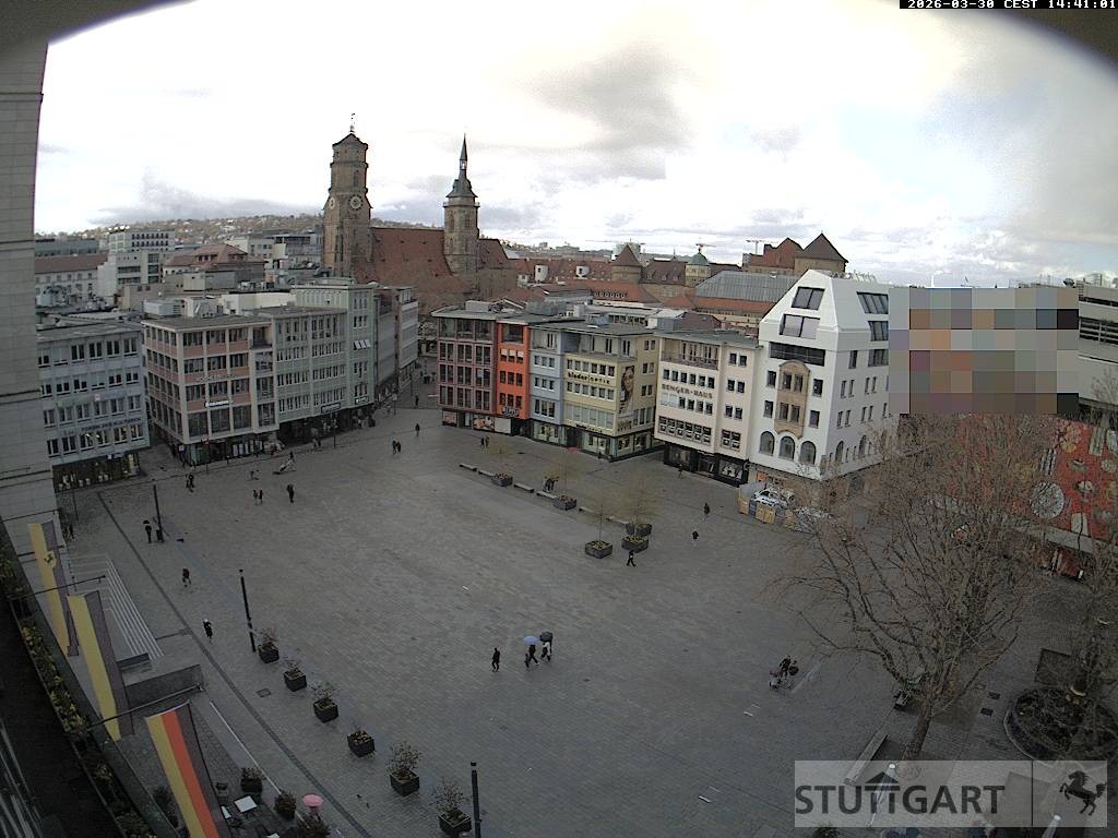 Archived image Webcam Stuttgart at the Market Square