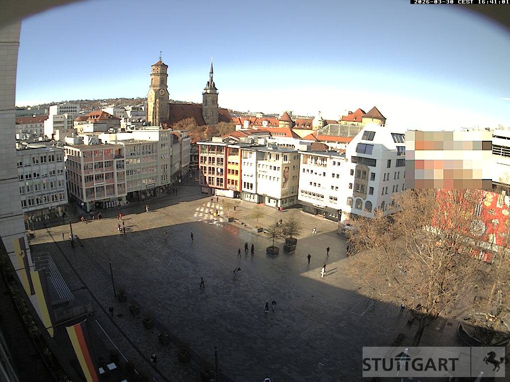 Archived image Webcam Stuttgart at the Market Square