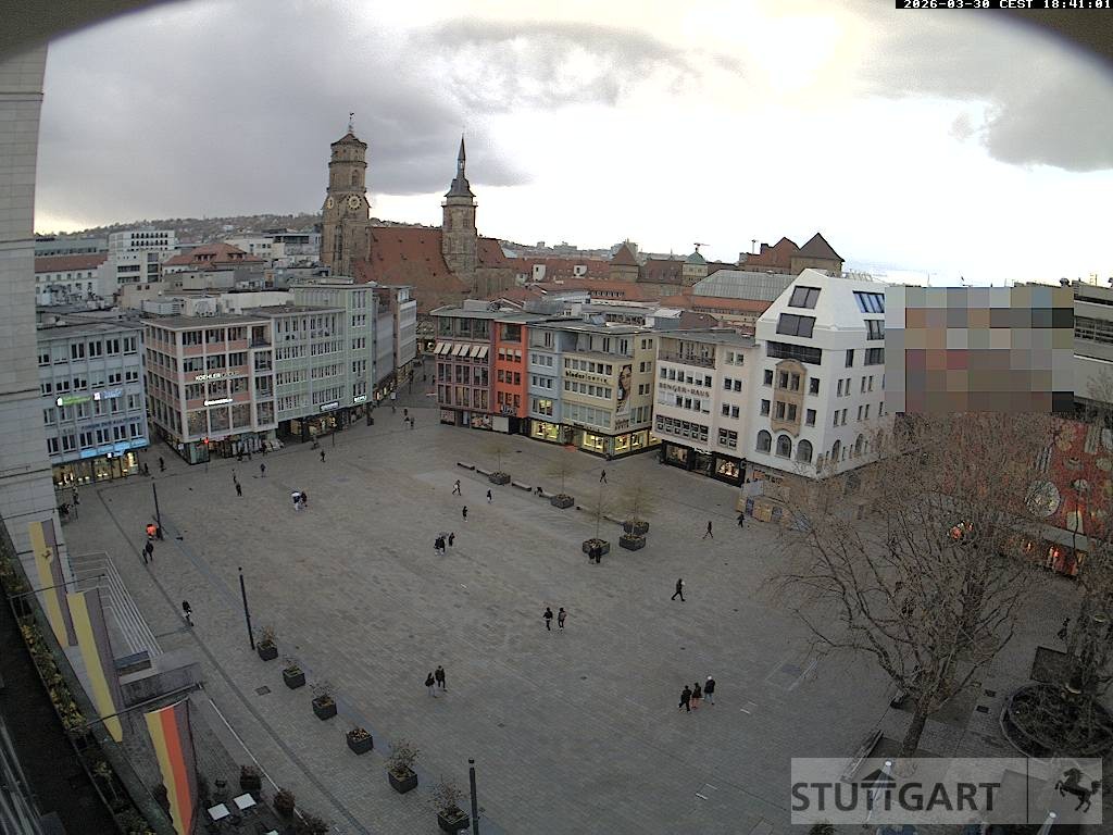 Archived image Webcam Stuttgart at the Market Square
