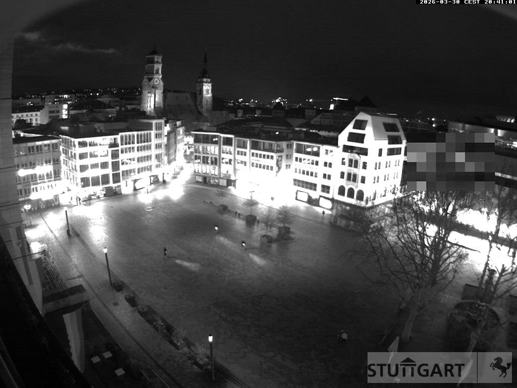 Archived image Webcam Stuttgart at the Market Square