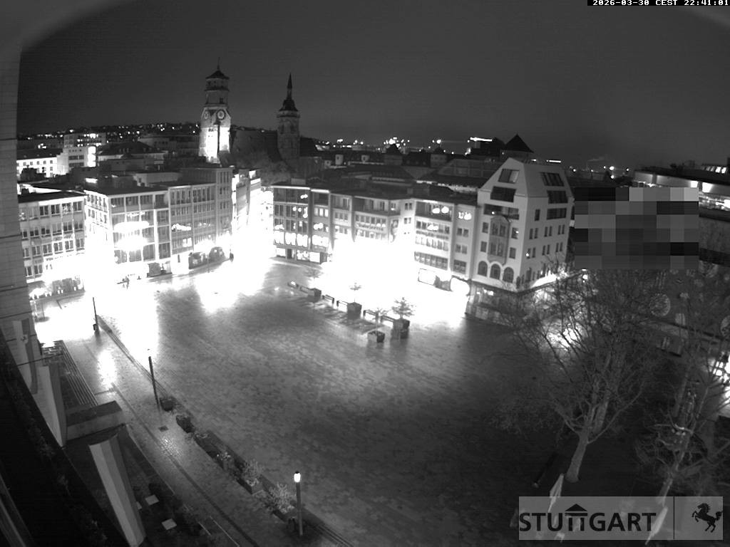 Archived image Webcam Stuttgart at the Market Square