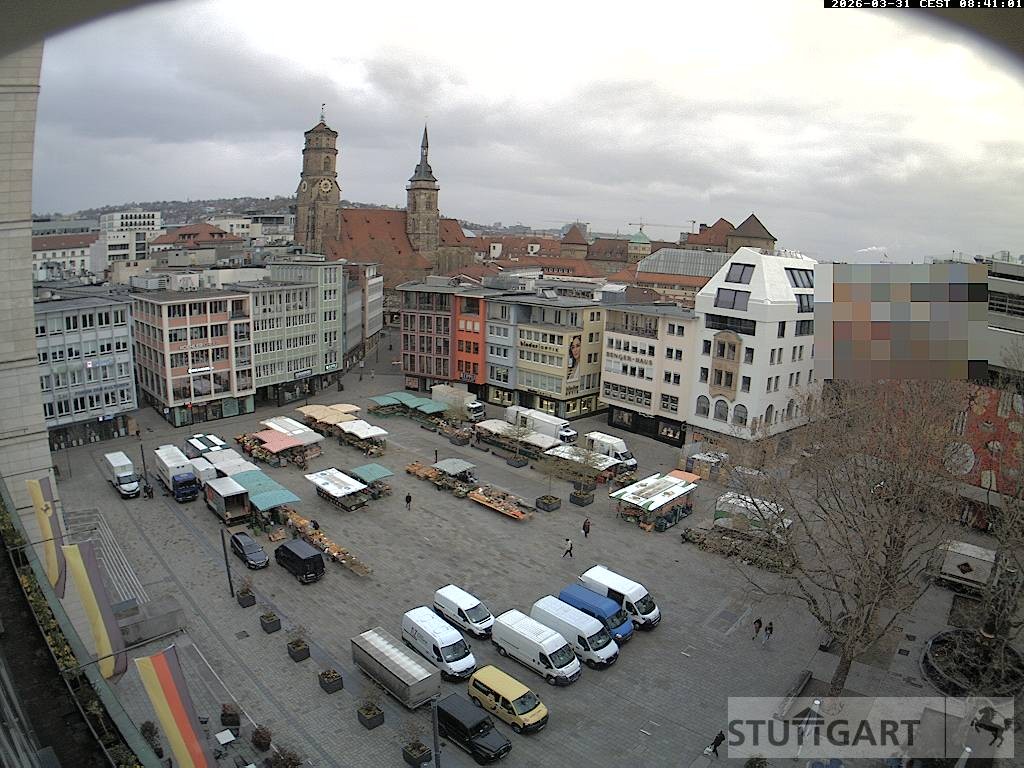 Archiv Foto Webcam Stuttgart: Marktplatz