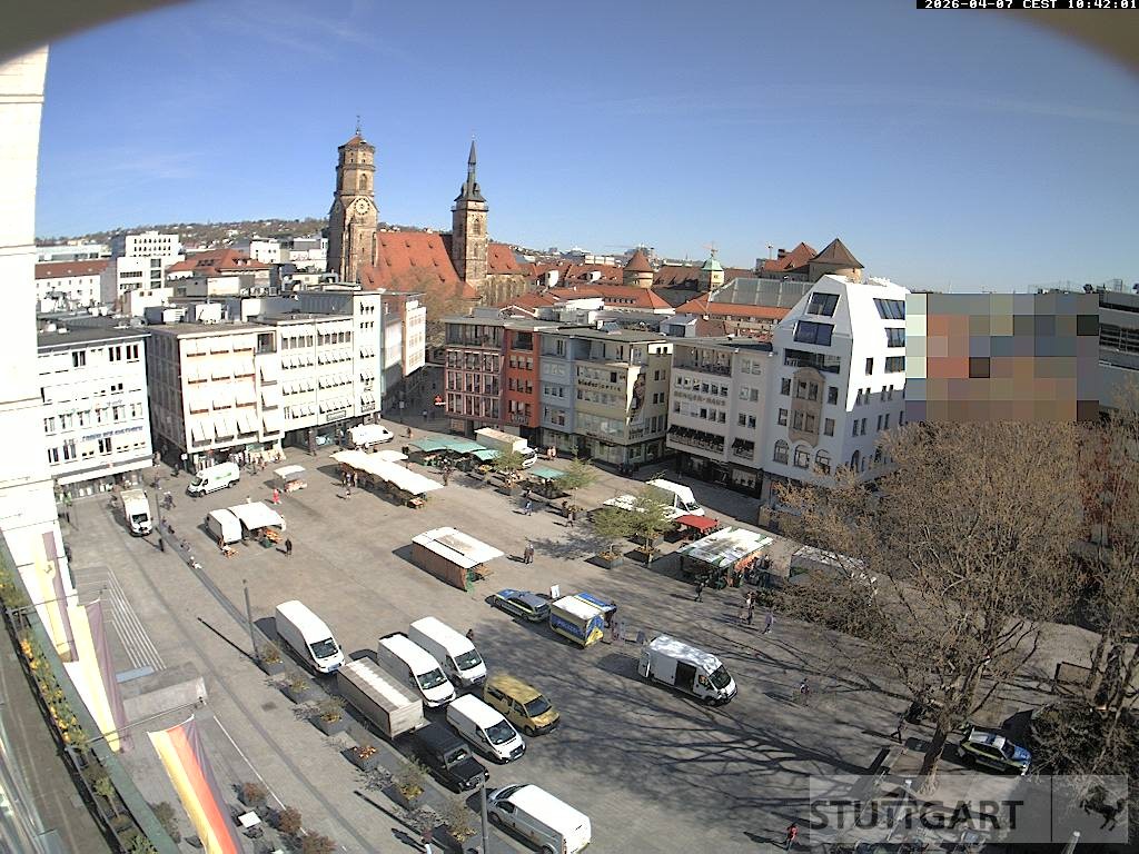 Archiv Foto Webcam Stuttgart: Marktplatz