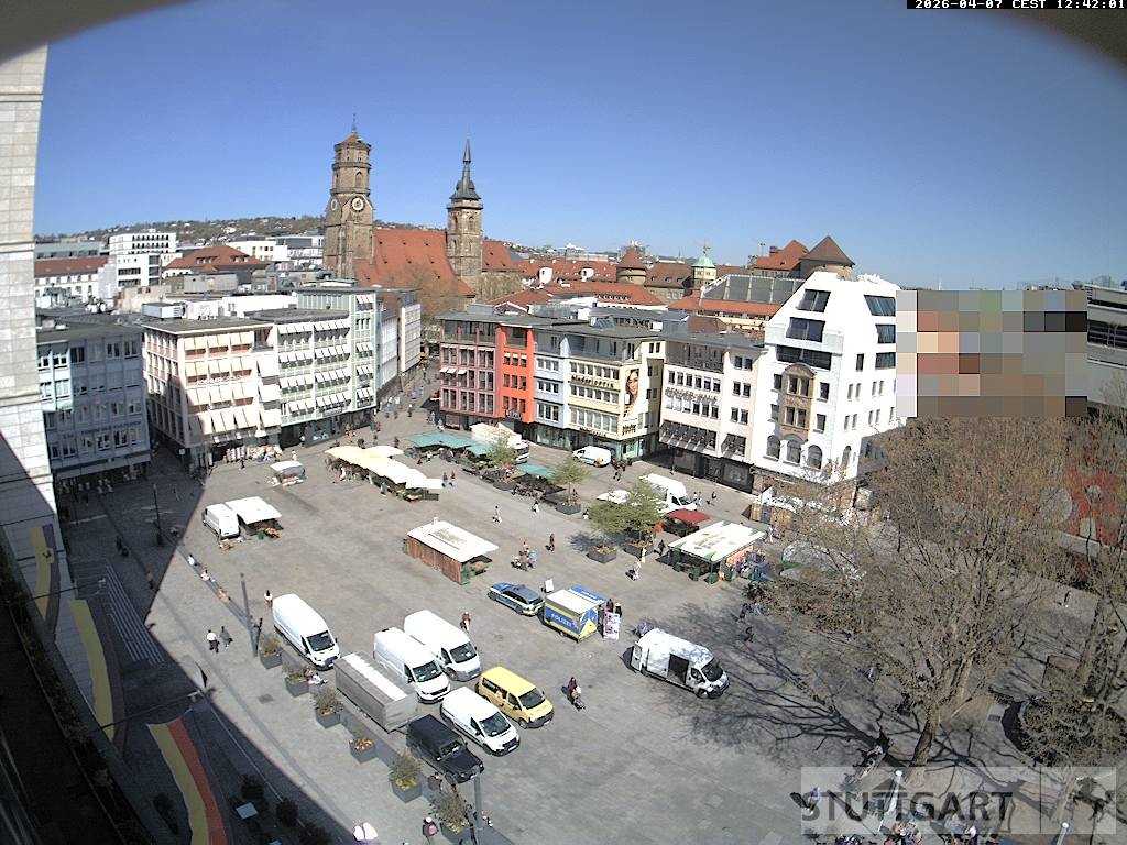 Archiv Foto Webcam Stuttgart: Marktplatz