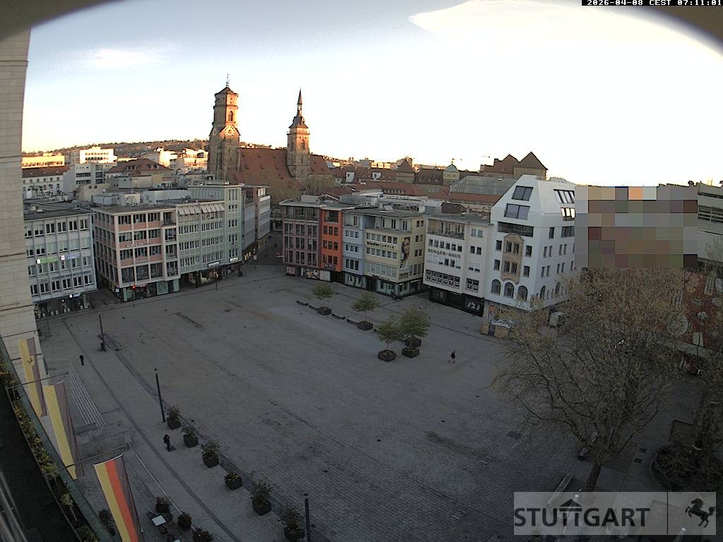 Archived image Webcam Stuttgart at the Market Square