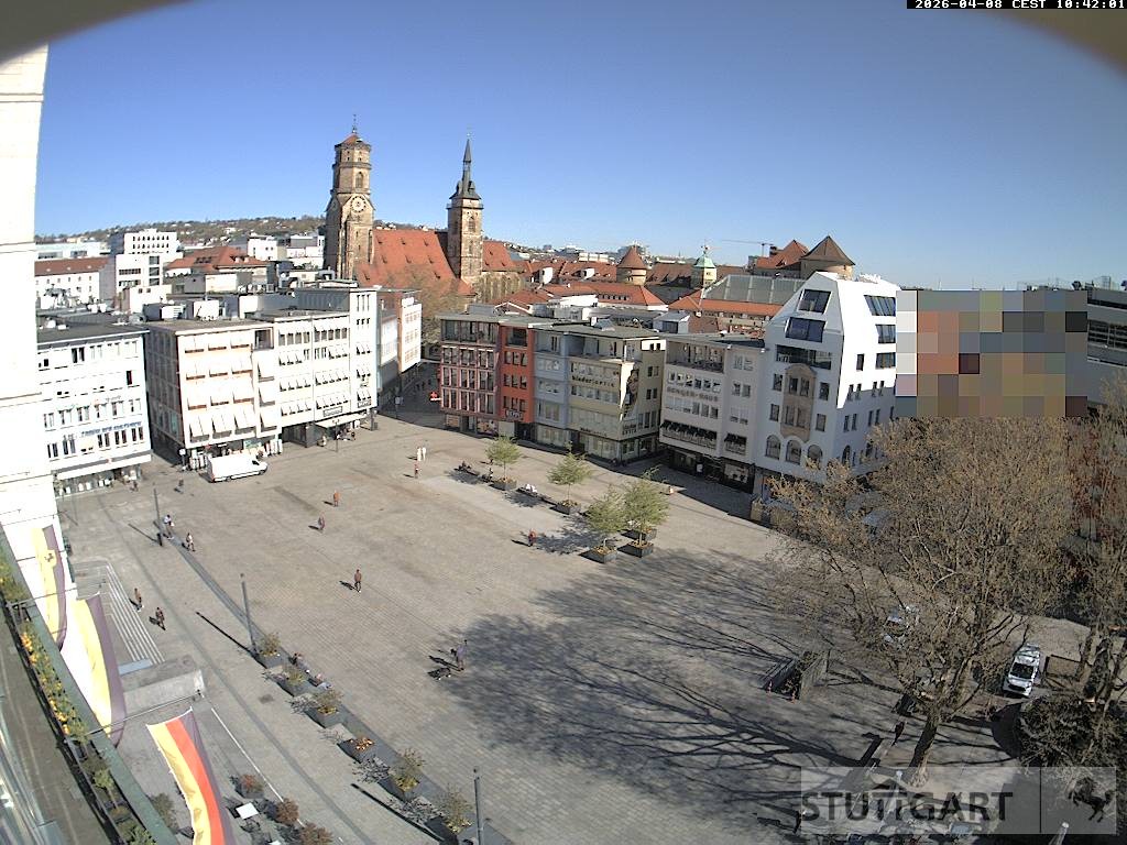 Archived image Webcam Stuttgart at the Market Square