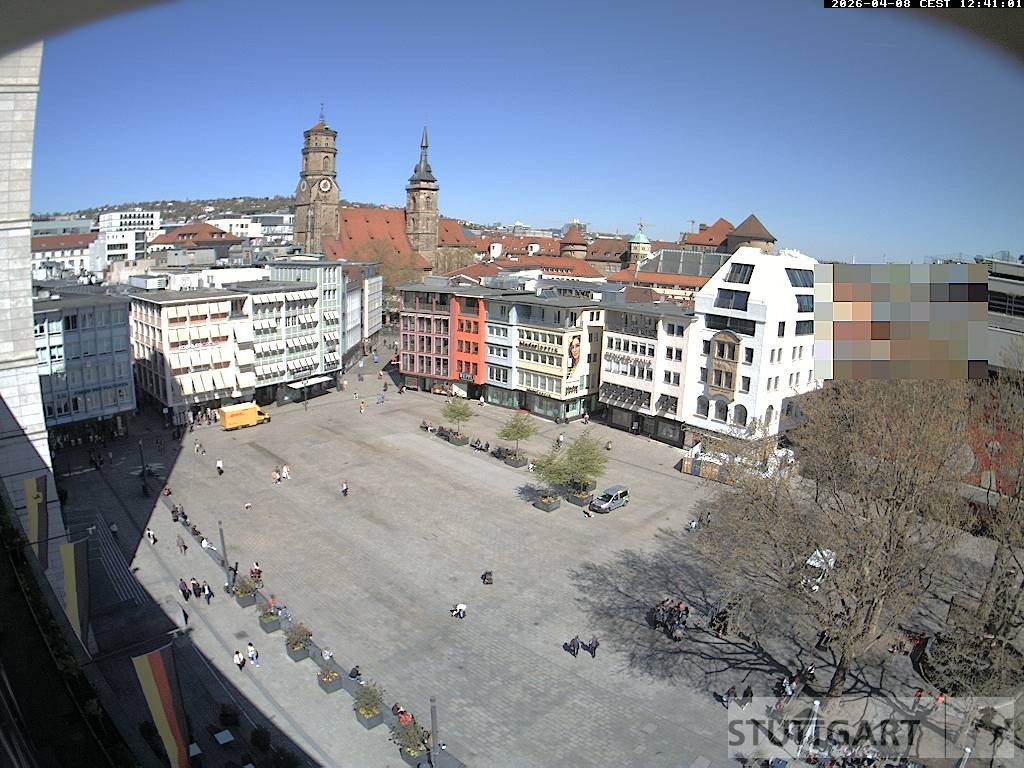 Archived image Webcam Stuttgart at the Market Square