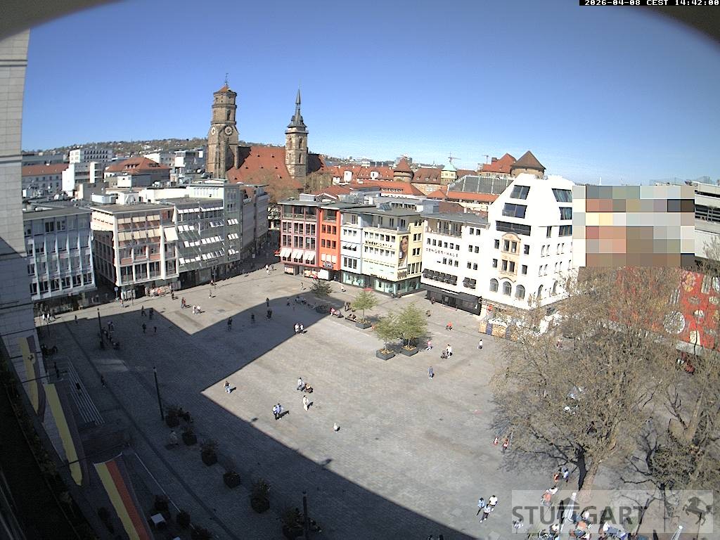 Archived image Webcam Stuttgart at the Market Square
