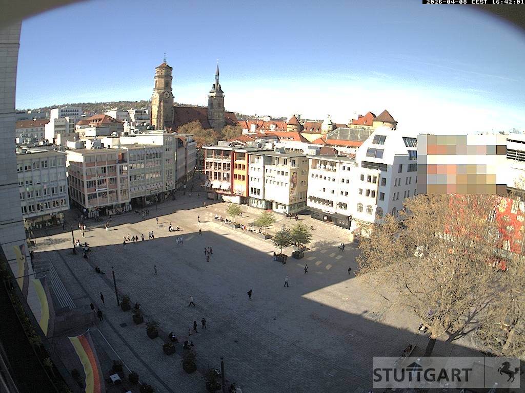 Archived image Webcam Stuttgart at the Market Square