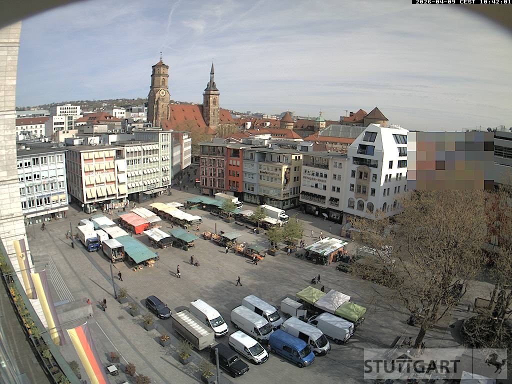 Archiv Foto Webcam Stuttgart: Marktplatz