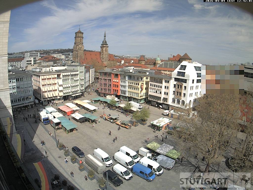 Archiv Foto Webcam Stuttgart: Marktplatz