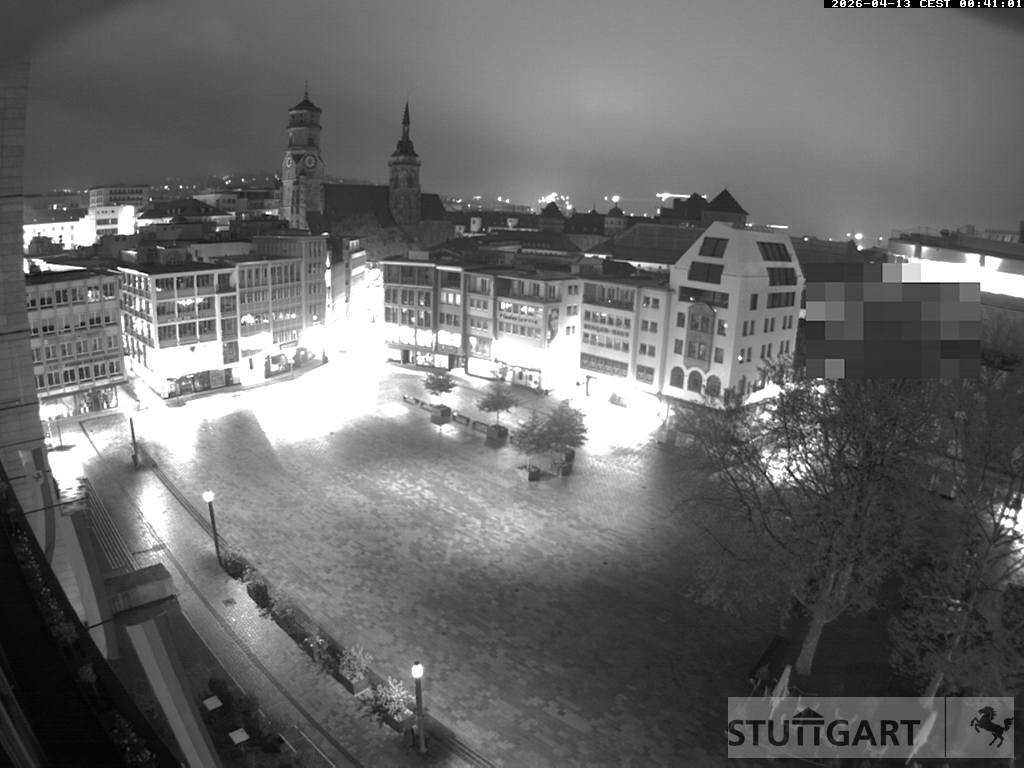 Archived image Webcam Stuttgart at the Market Square