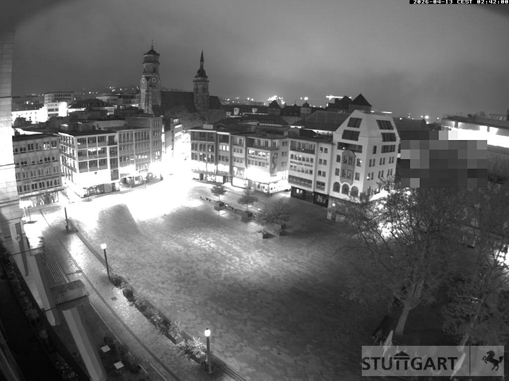 Archived image Webcam Stuttgart at the Market Square