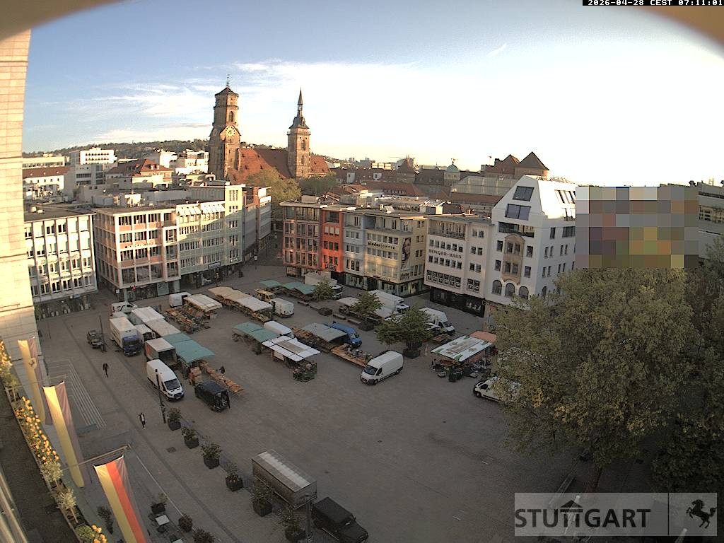 Archiv Foto Webcam Stuttgart: Marktplatz