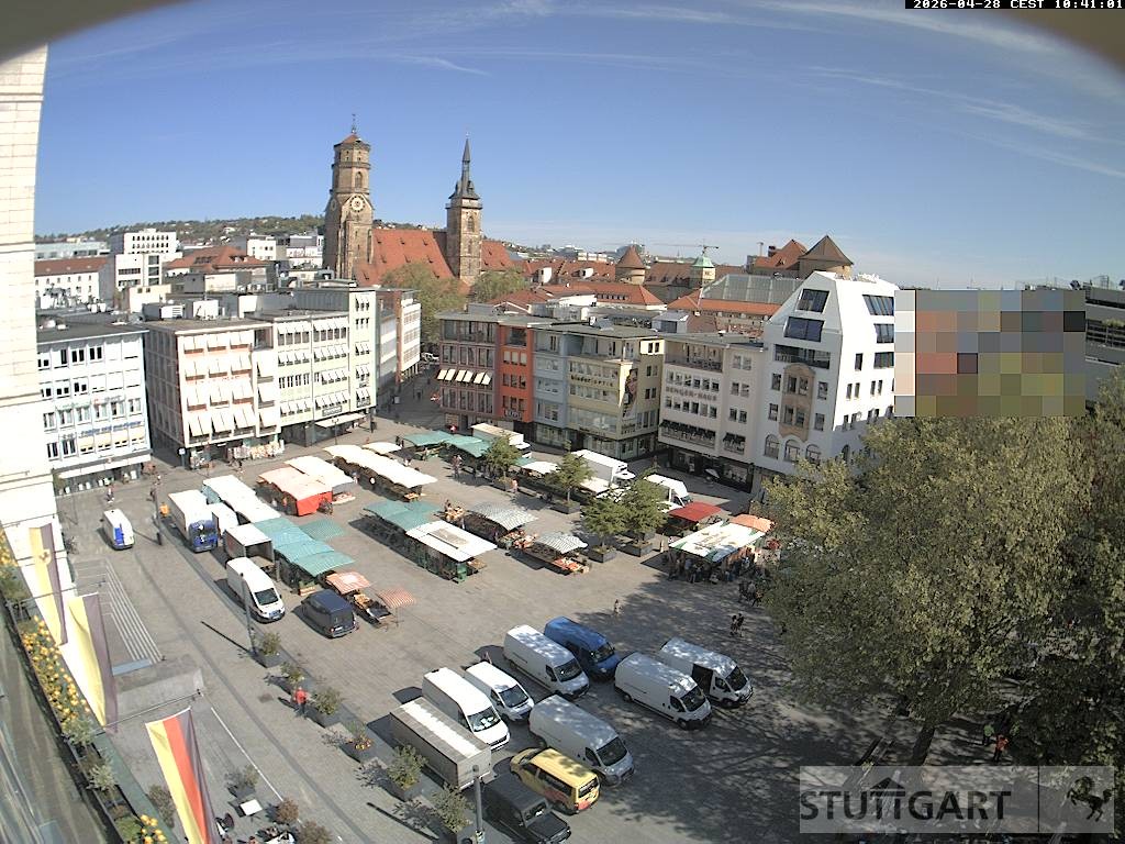 Archiv Foto Webcam Stuttgart: Marktplatz