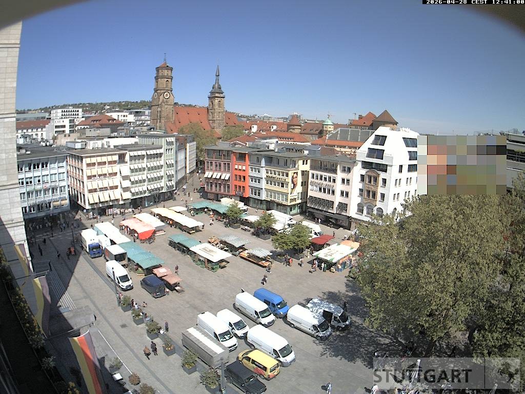 Archiv Foto Webcam Stuttgart: Marktplatz