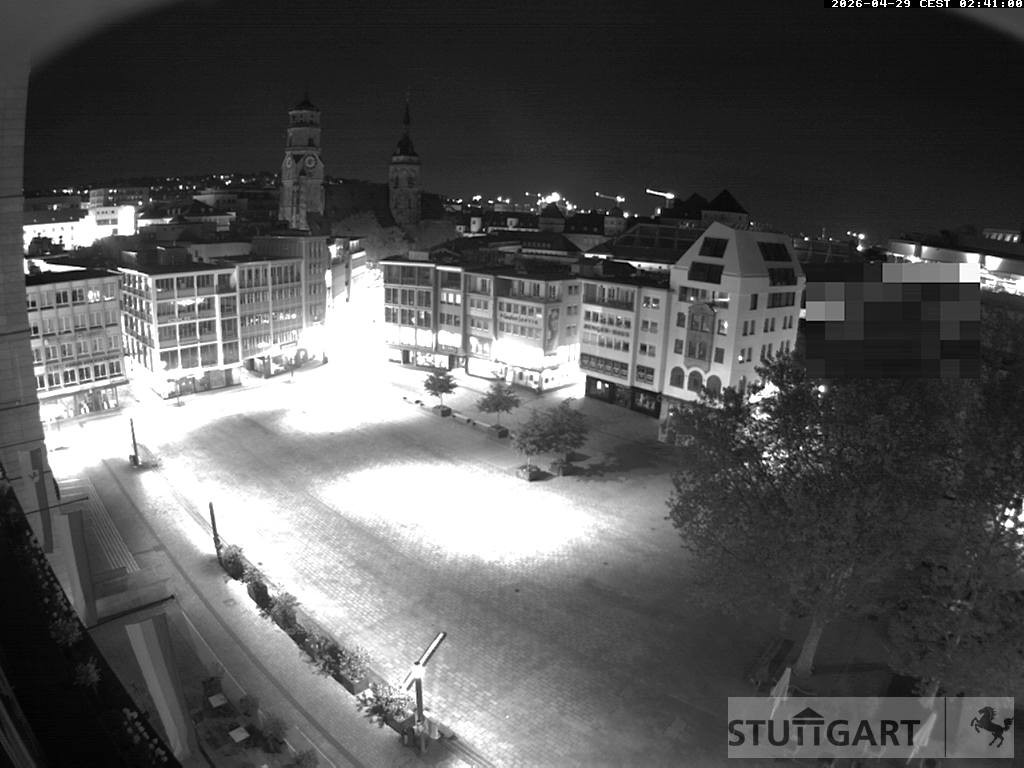 Archived image Webcam Stuttgart at the Market Square