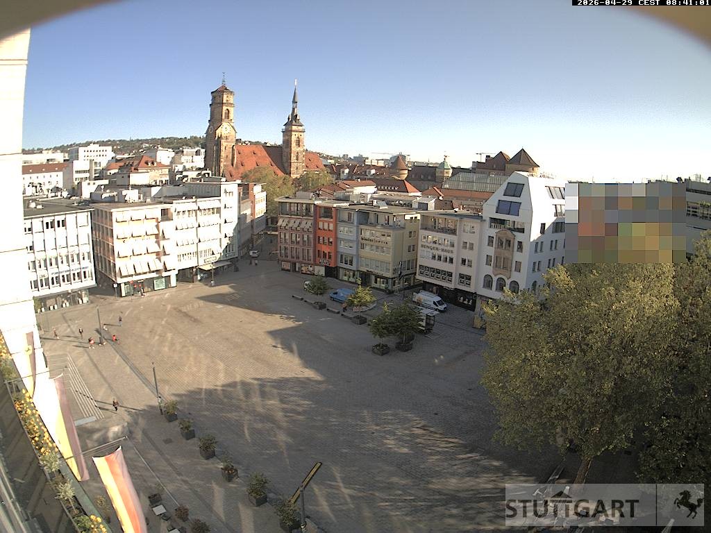 Archived image Webcam Stuttgart at the Market Square