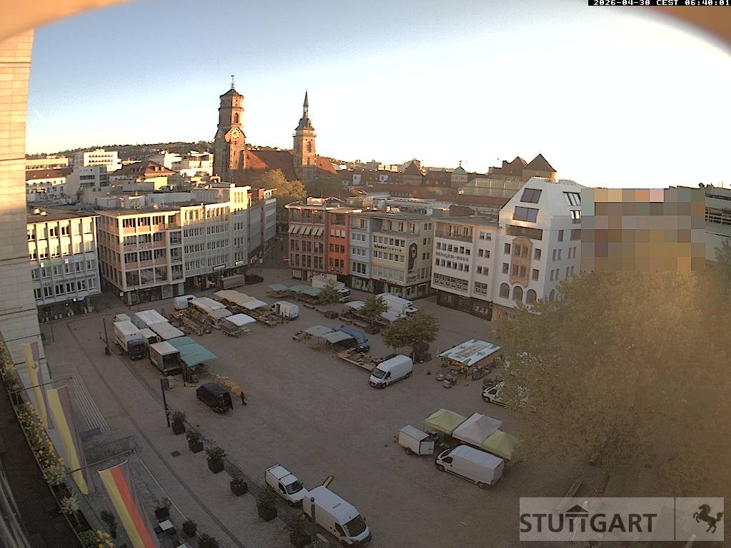 Archived image Webcam Stuttgart at the Market Square