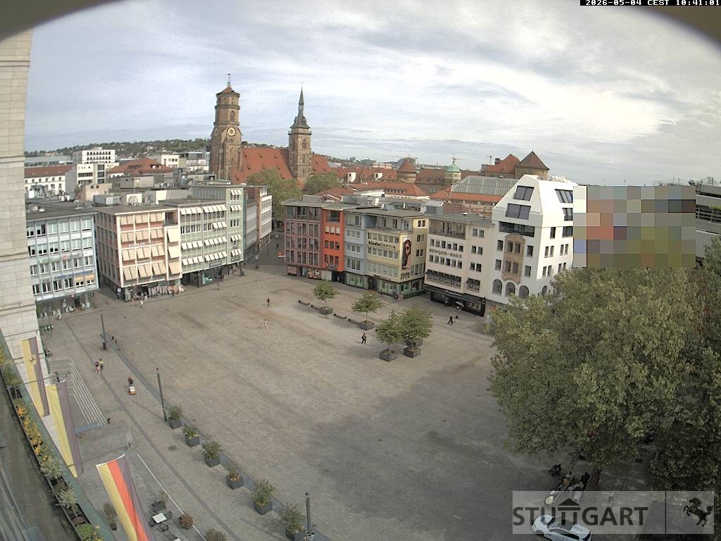 Archived image Webcam Stuttgart at the Market Square