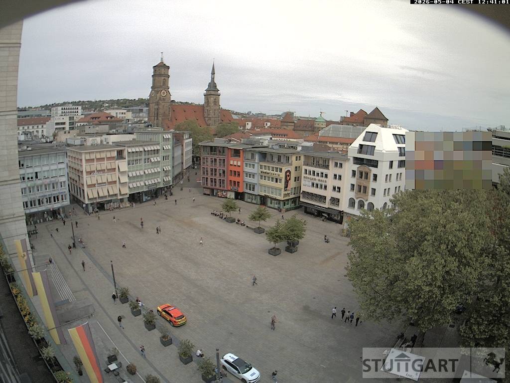Archived image Webcam Stuttgart at the Market Square