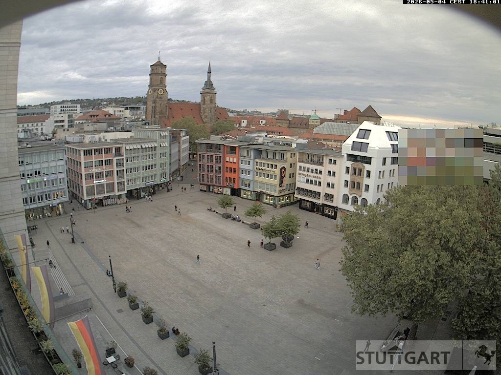 Archived image Webcam Stuttgart at the Market Square