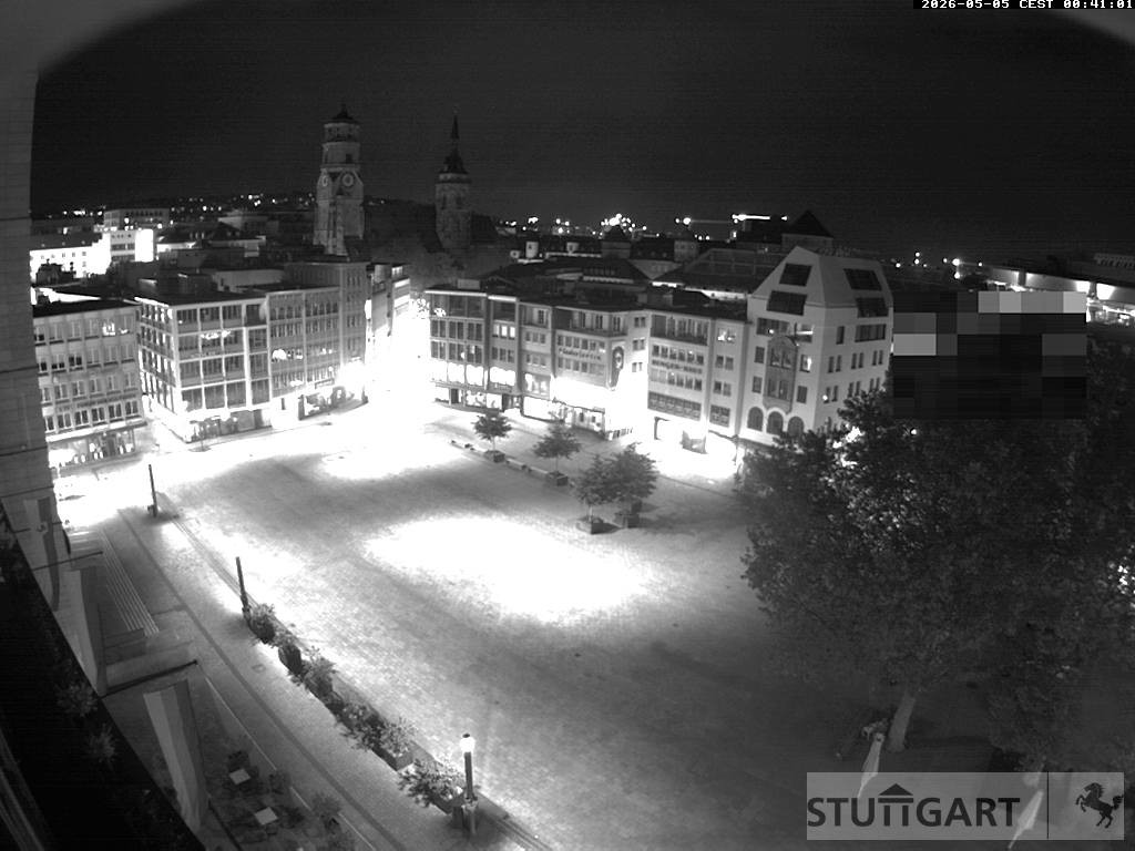 Archived image Webcam Stuttgart at the Market Square