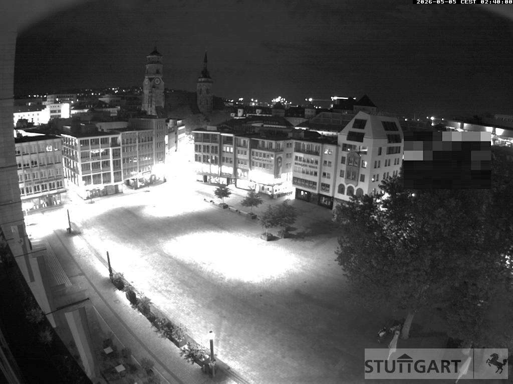 Archived image Webcam Stuttgart at the Market Square
