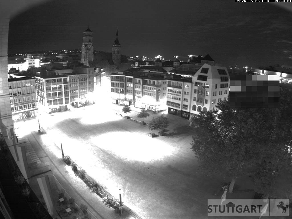 Archived image Webcam Stuttgart at the Market Square