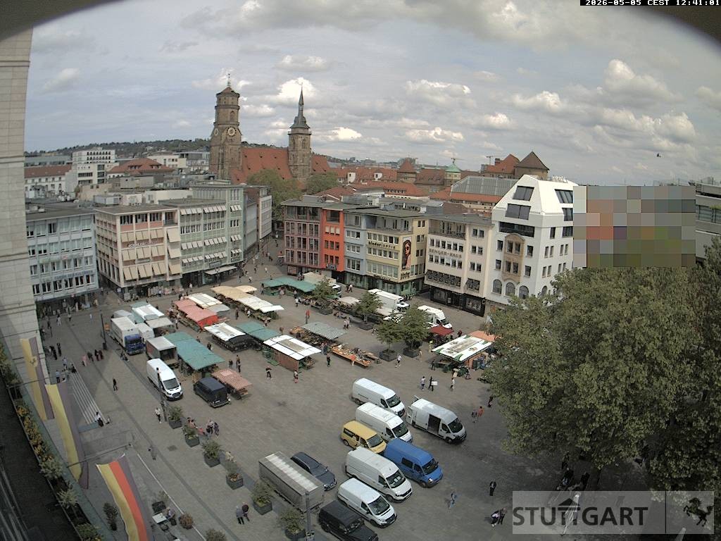 Archived image Webcam Stuttgart at the Market Square
