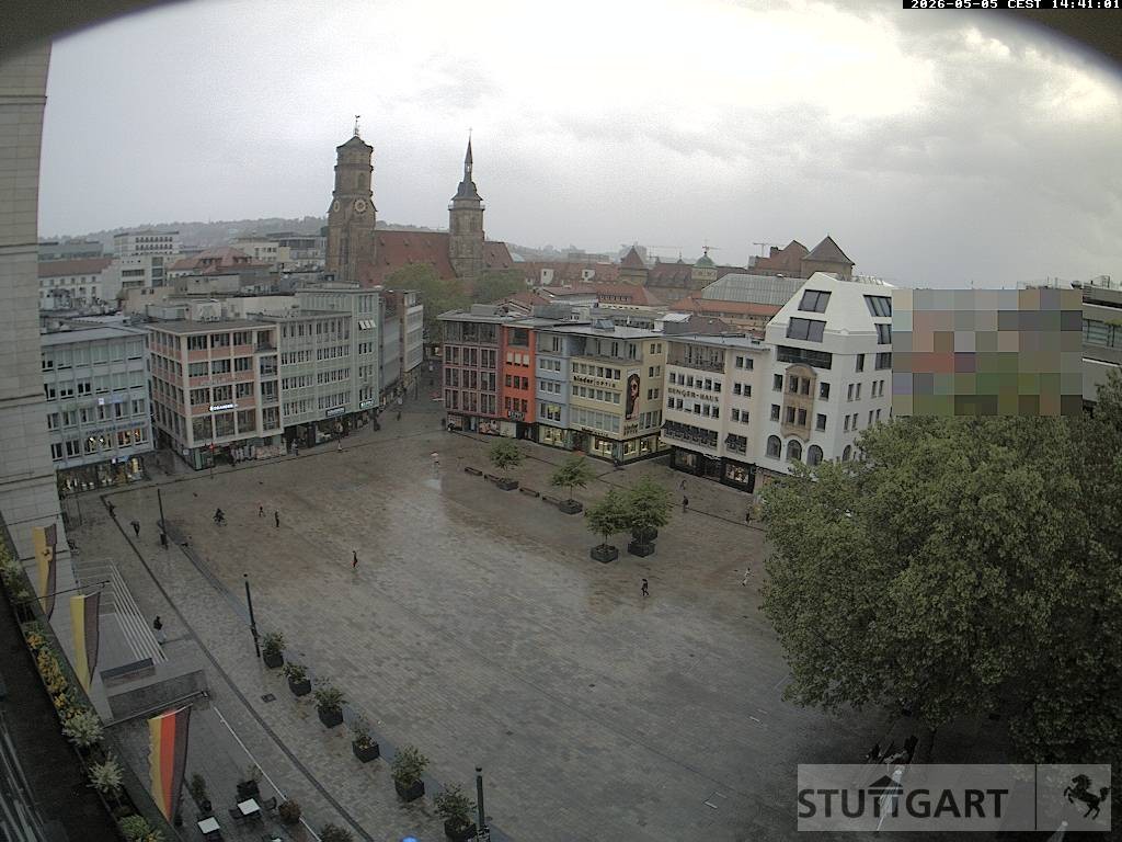 Archived image Webcam Stuttgart at the Market Square