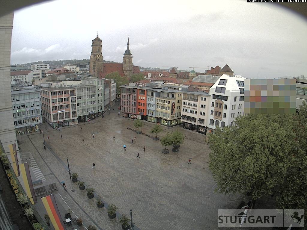 Archived image Webcam Stuttgart at the Market Square