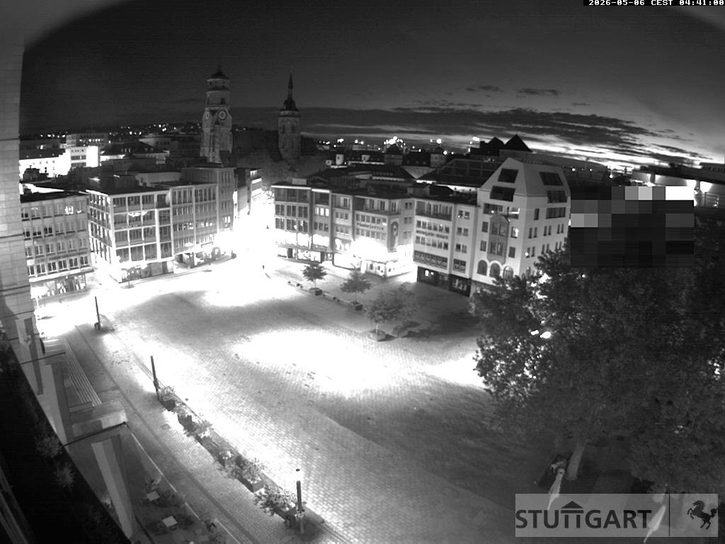 Archived image Webcam Stuttgart at the Market Square