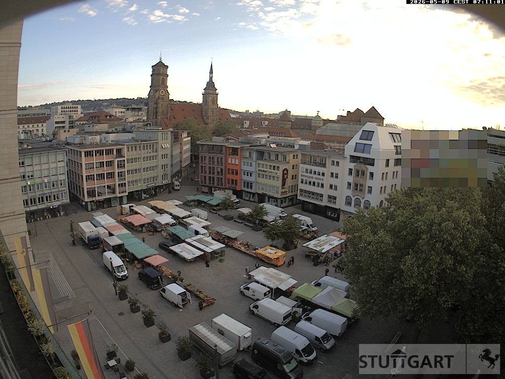 Archiv Foto Webcam Stuttgart: Marktplatz