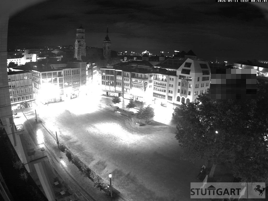 Archived image Webcam Stuttgart at the Market Square