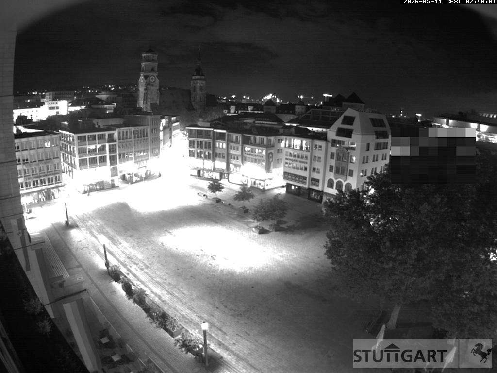 Archived image Webcam Stuttgart at the Market Square