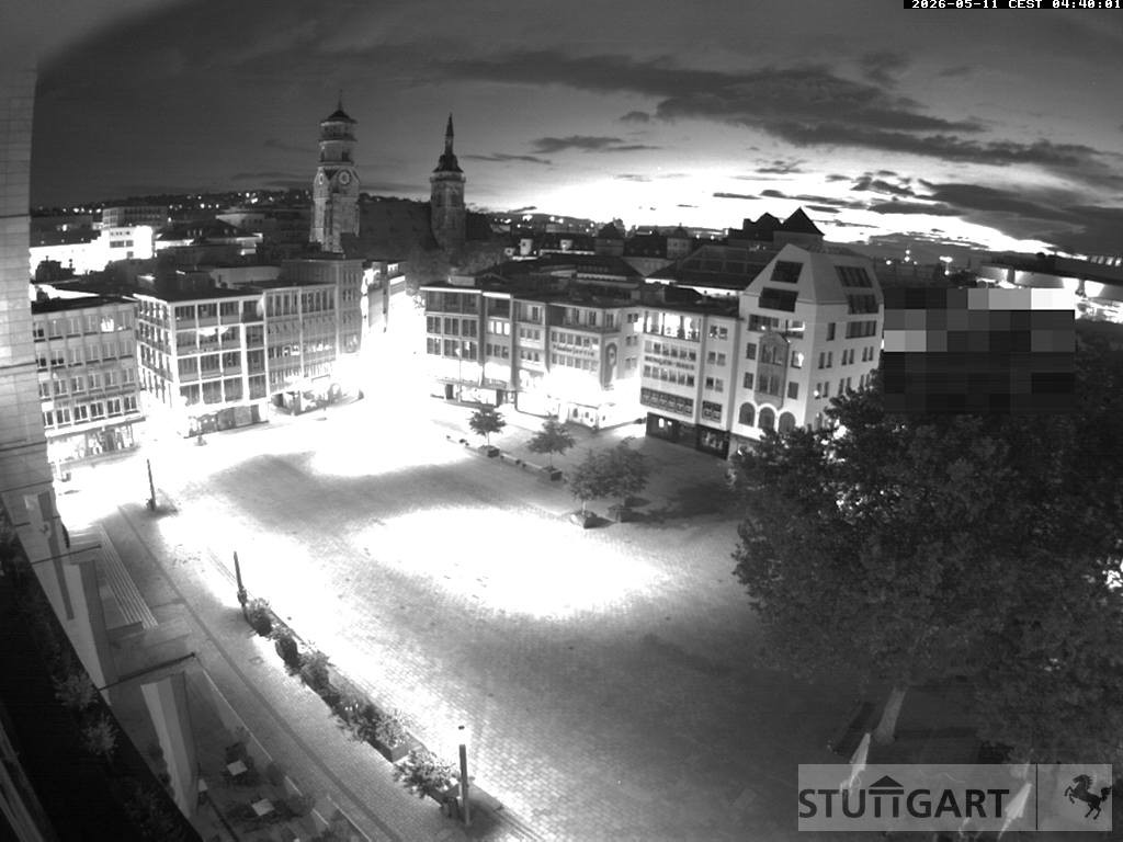 Archived image Webcam Stuttgart at the Market Square