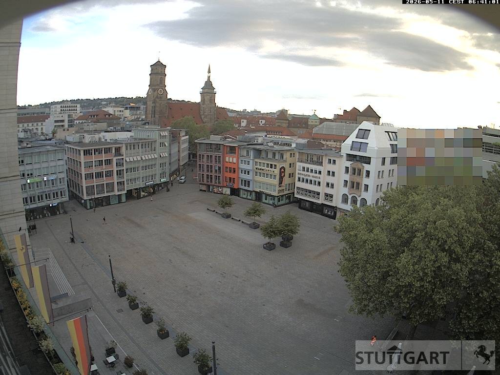 Archived image Webcam Stuttgart at the Market Square