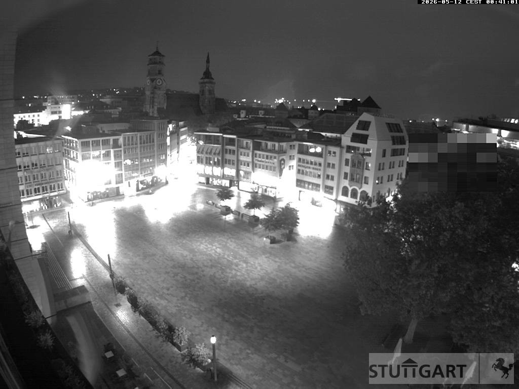Archived image Webcam Stuttgart at the Market Square