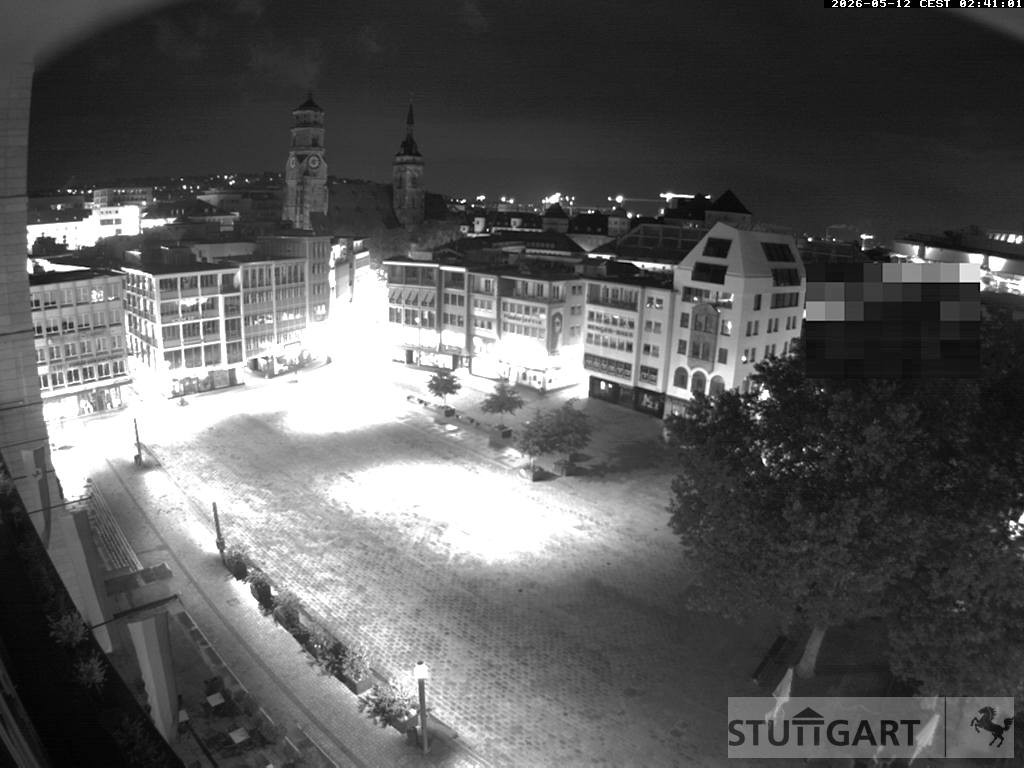 Archived image Webcam Stuttgart at the Market Square