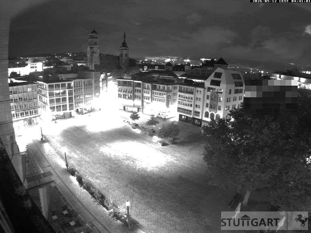 Archived image Webcam Stuttgart at the Market Square
