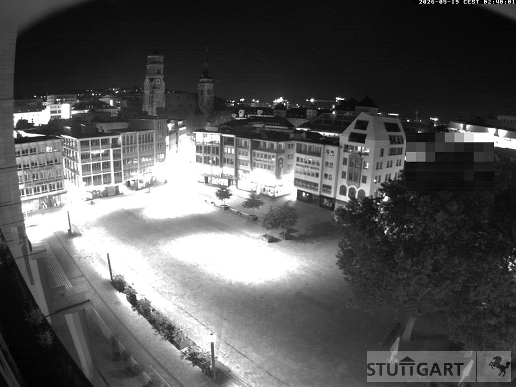 Archived image Webcam Stuttgart at the Market Square
