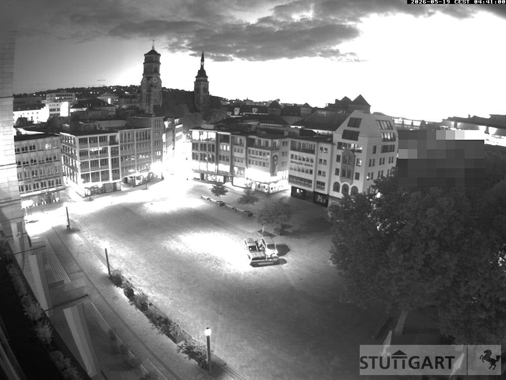 Archived image Webcam Stuttgart at the Market Square