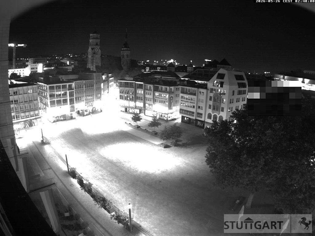 Archived image Webcam Stuttgart at the Market Square