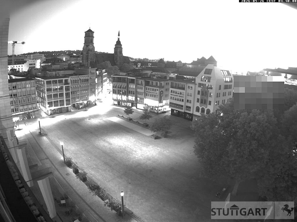 Archived image Webcam Stuttgart at the Market Square