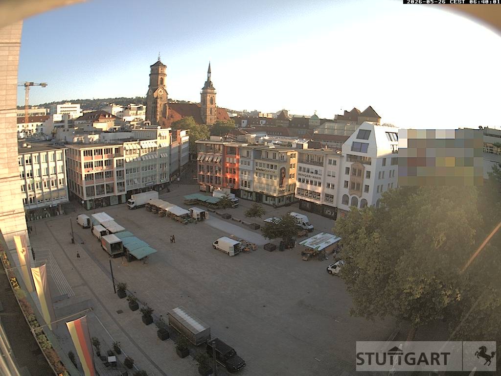 Archived image Webcam Stuttgart at the Market Square