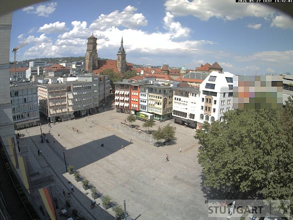 Archived image Webcam Stuttgart at the Market Square