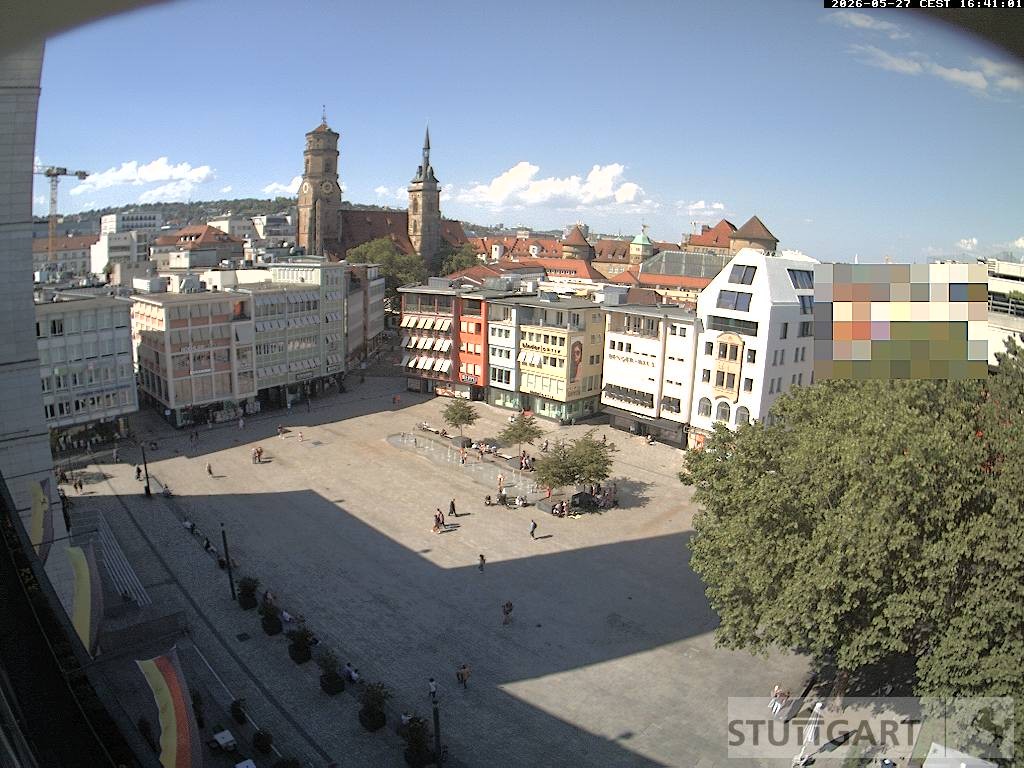 Archived image Webcam Stuttgart at the Market Square